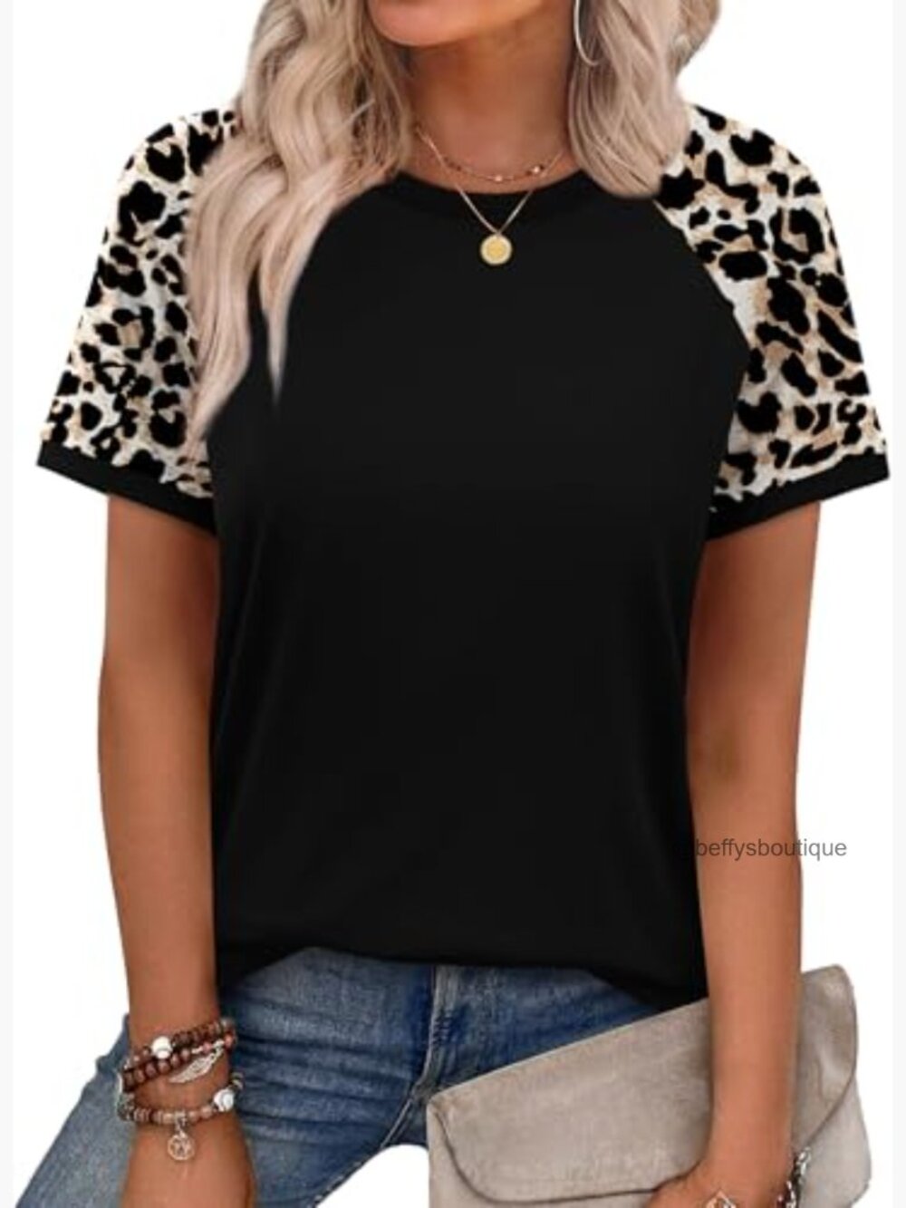 Color Block Short Sleeve Raglan Tee Summer Vacation Top - Picture 2 of 7